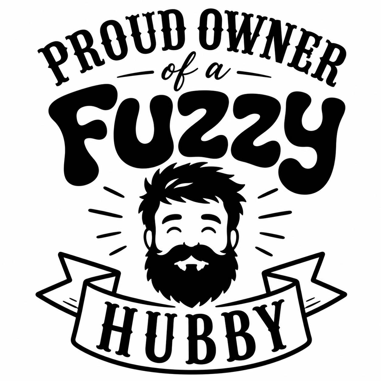 Fuzzy Hubby SVG for Cricut