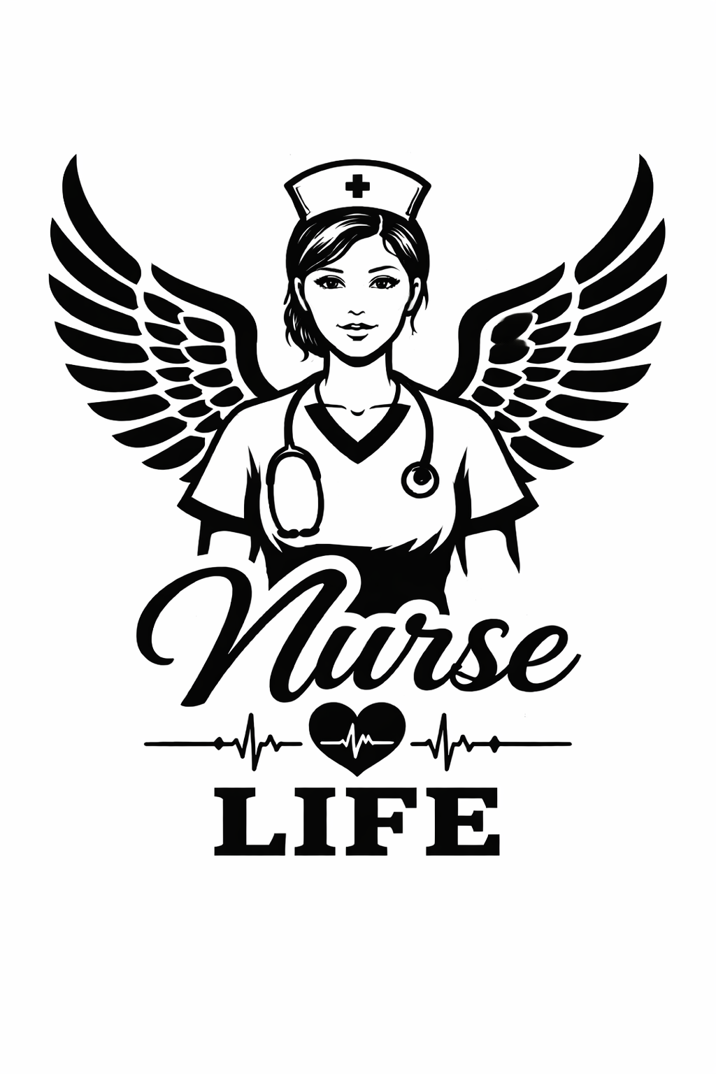 free nurse life SVG for Cricut image