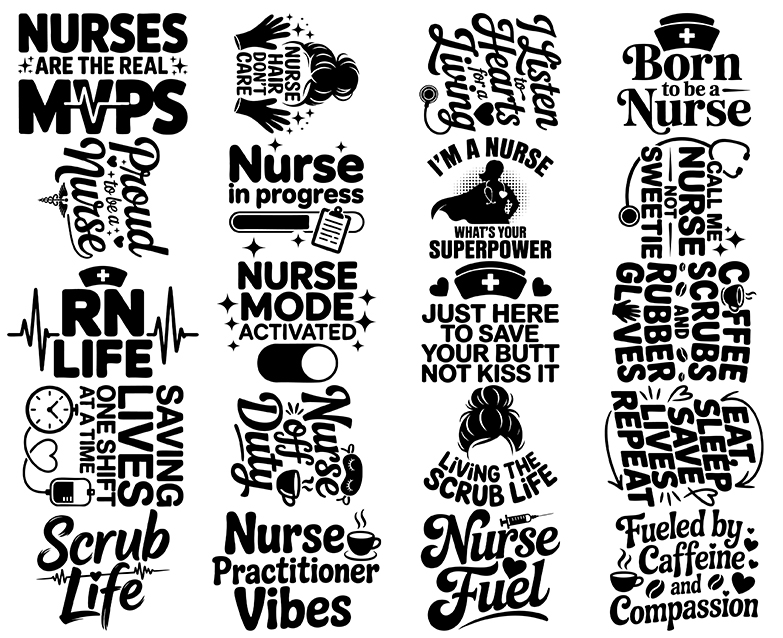 nurse svg bundle for cricut