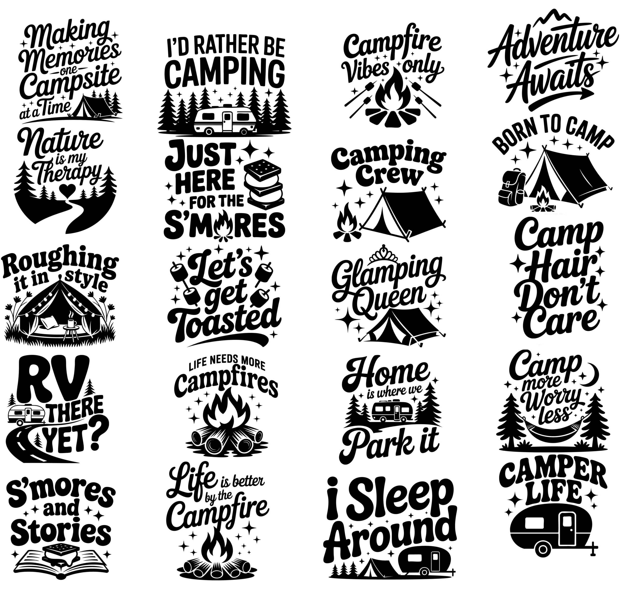 20 camping svg files svg for cricut