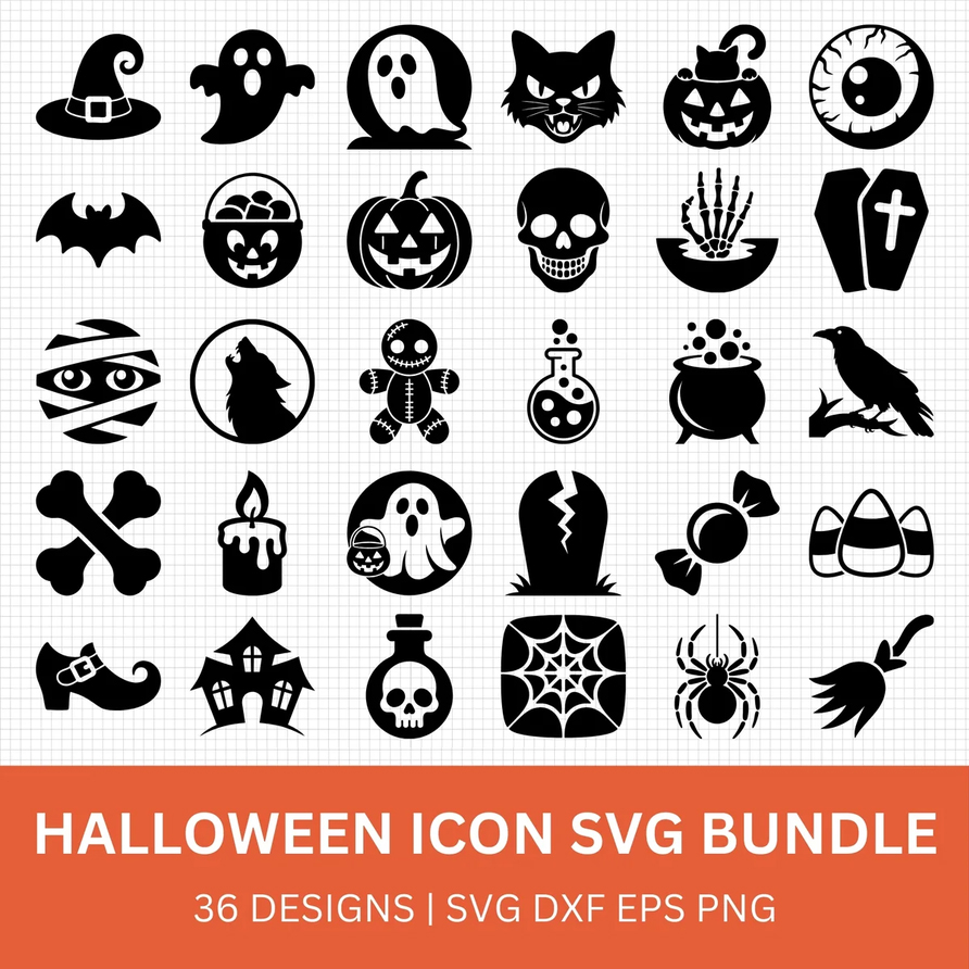 halloween svg icon bundle svg for cricut